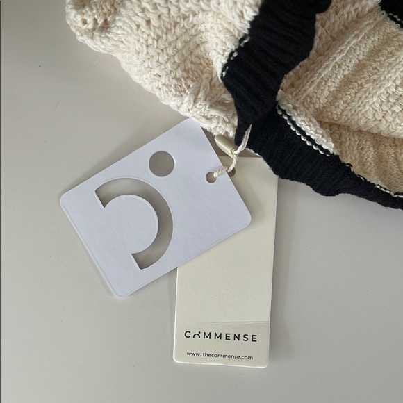 Cream and Black Knit Maxi Dress - Picture 4 of 5